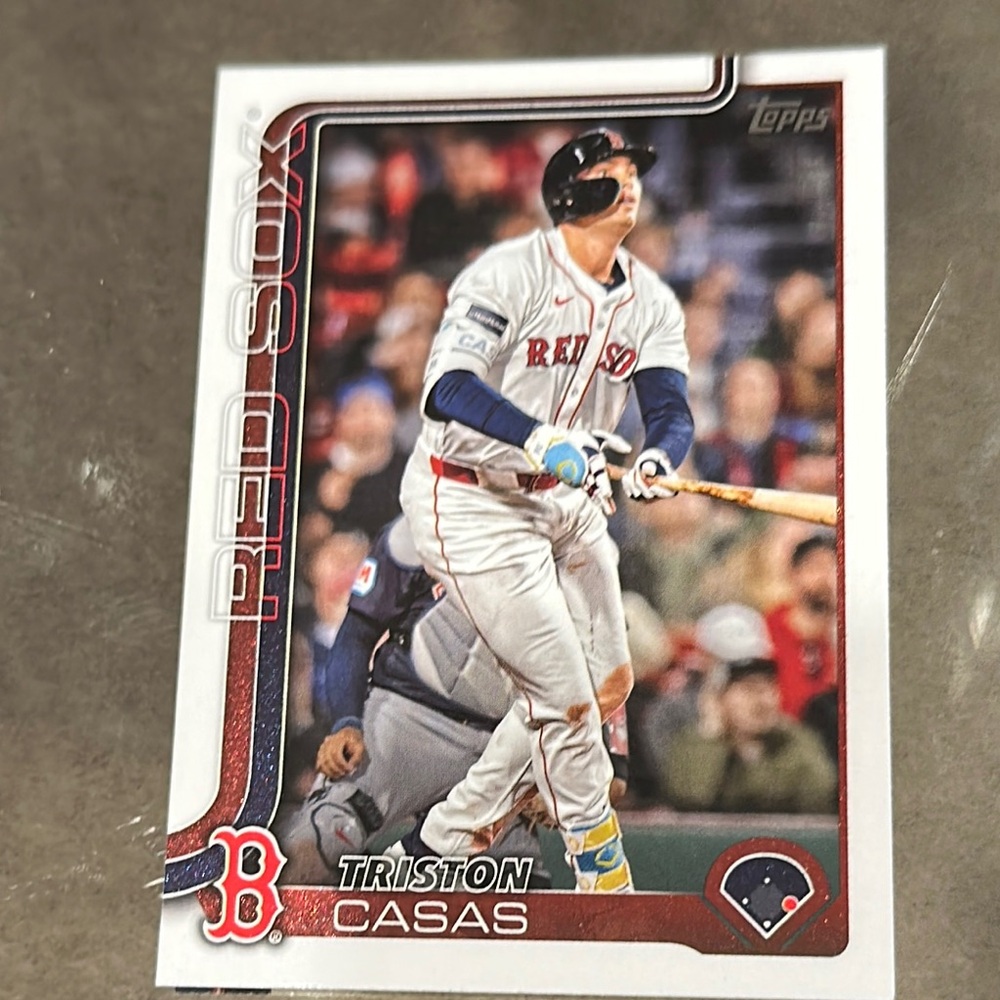 Topps Red and White Baseball Card